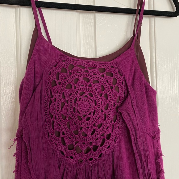 Gabriella Montez High School Musical Vintage Free People Burgundy Dress - Picture 3 of 4